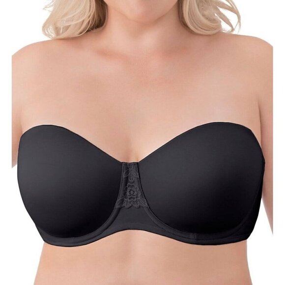 Vanity Fair 40C Beauty Back Underwire Smoothing Strapless Bra Black 74380 - Picture 9 of 14